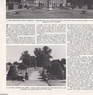 Item #417964 The Gardens of Somerleyton Hall, Suffolk. Several pictures and accompanying text,...