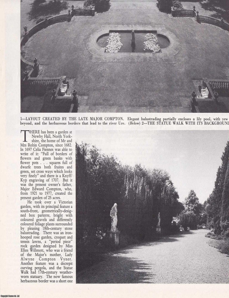 Item #417988 The Garden of Newby Hall, North Yorkshire. Several pictures and accompanying text,...