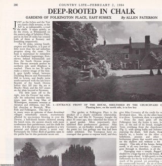 Item #418037 Gardens of Folkington Place, East Sussex. Several pictures and accompanying text,...