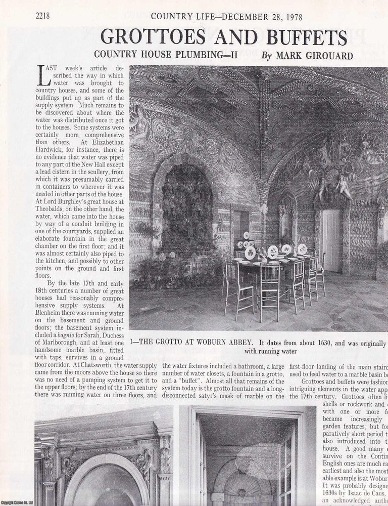 Item #418083 Country House Plumbing: Grottoes and Buffets. Several pictures and accompanying...