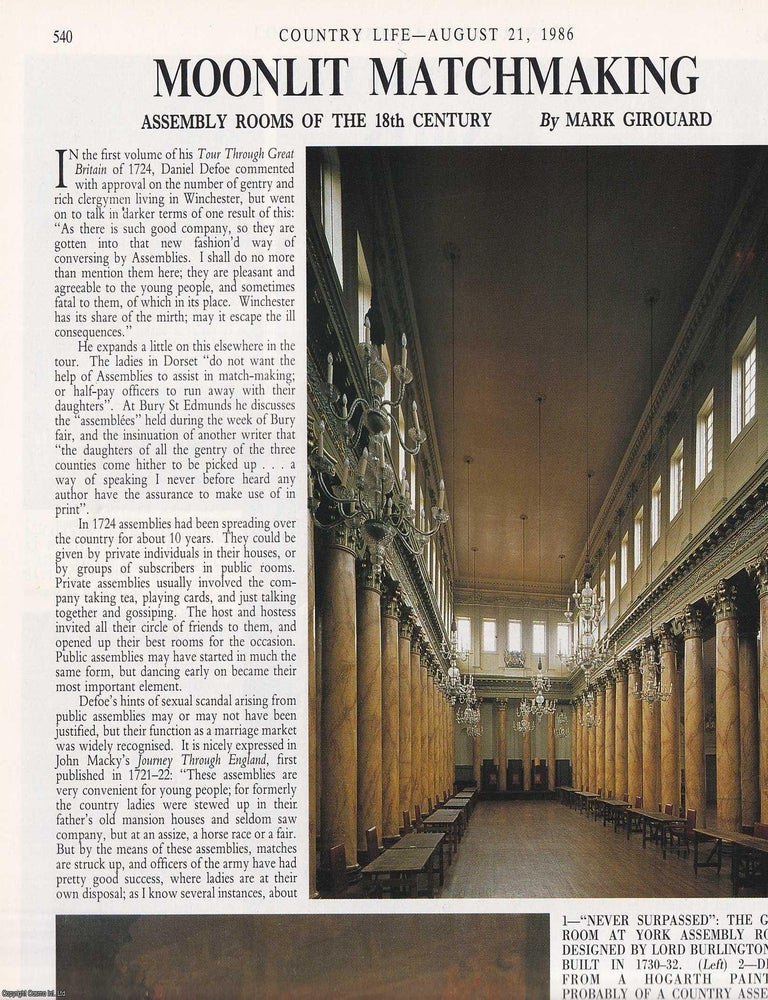 Item #418099 Assembly Rooms of the 18th Century. Several pictures and accompanying text, removed...