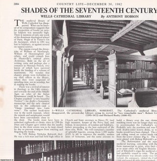 Item #418107 Wells Cathedral Library. Several pictures and accompanying text, removed from an...