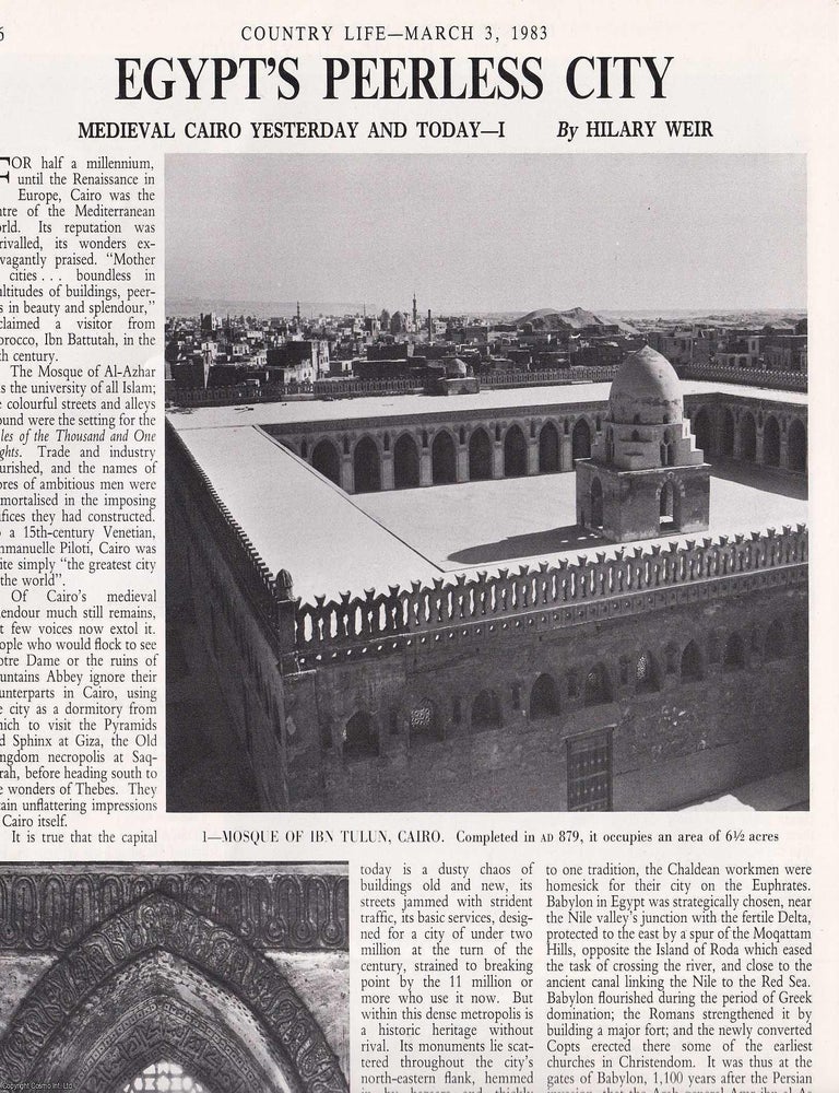 Item #418159 Medieval Cairo, Yesterday and Today. Several pictures and accompanying text, removed...