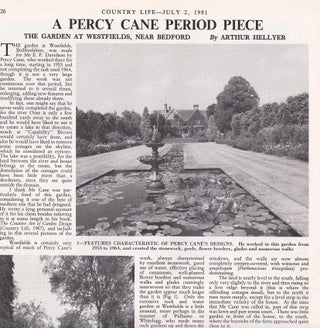 Item #418172 The Garden at Westfields, near Bedford: A Percy Cane Period Piece. Several pictures...