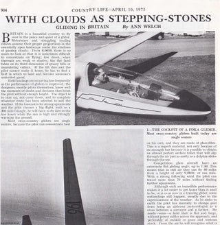 Item #418188 Gliding in Britain. Several pictures and accompanying text, removed from an original...