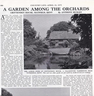 Item #418189 Crittenden House, Matfield, Kent; a Garden among the Orchards. Several pictures and...