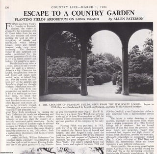 Item #418209 Planting Fields Arboretum on Long Island. Several pictures and accompanying text,...