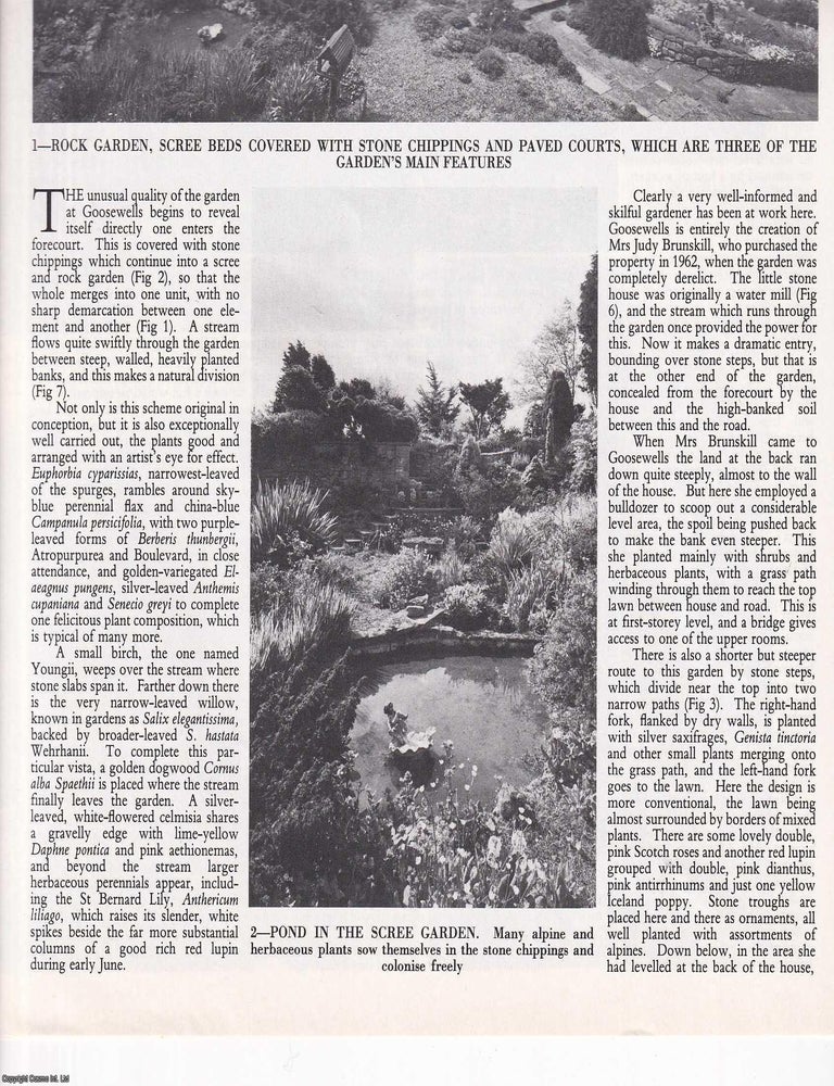 Item #418242 The Garden of Goosewells, Belford, Northumbria. Several pictures and accompanying...