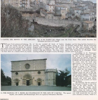 Item #418247 The Abruzzo, Central Italy: The Abruzzese Province of L'Aquila. Several pictures and...