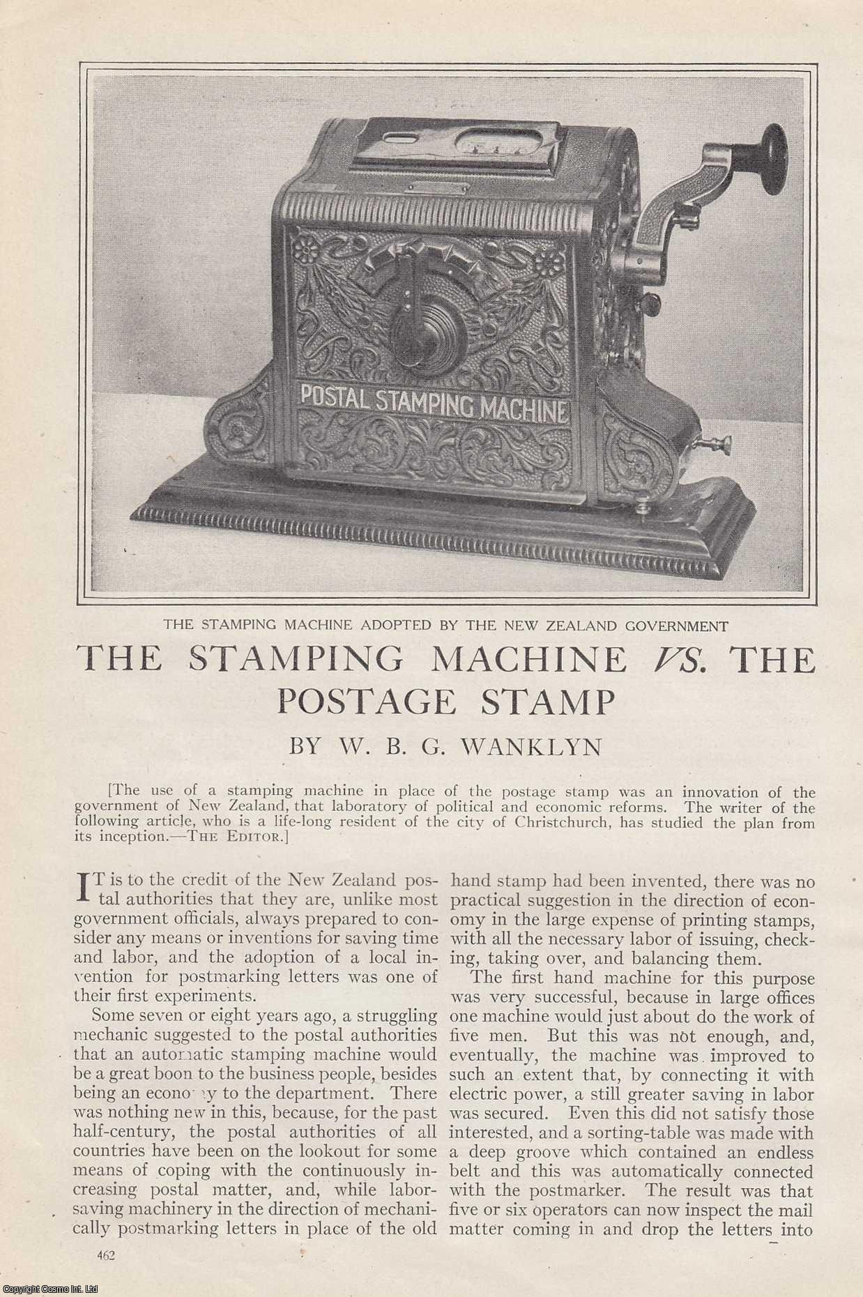 The Stamping Franking Machine vs. the Postage Stamp. An original article from the American Review of Reviews 1912 by W B. G. Wanklyn on Cosmo Books