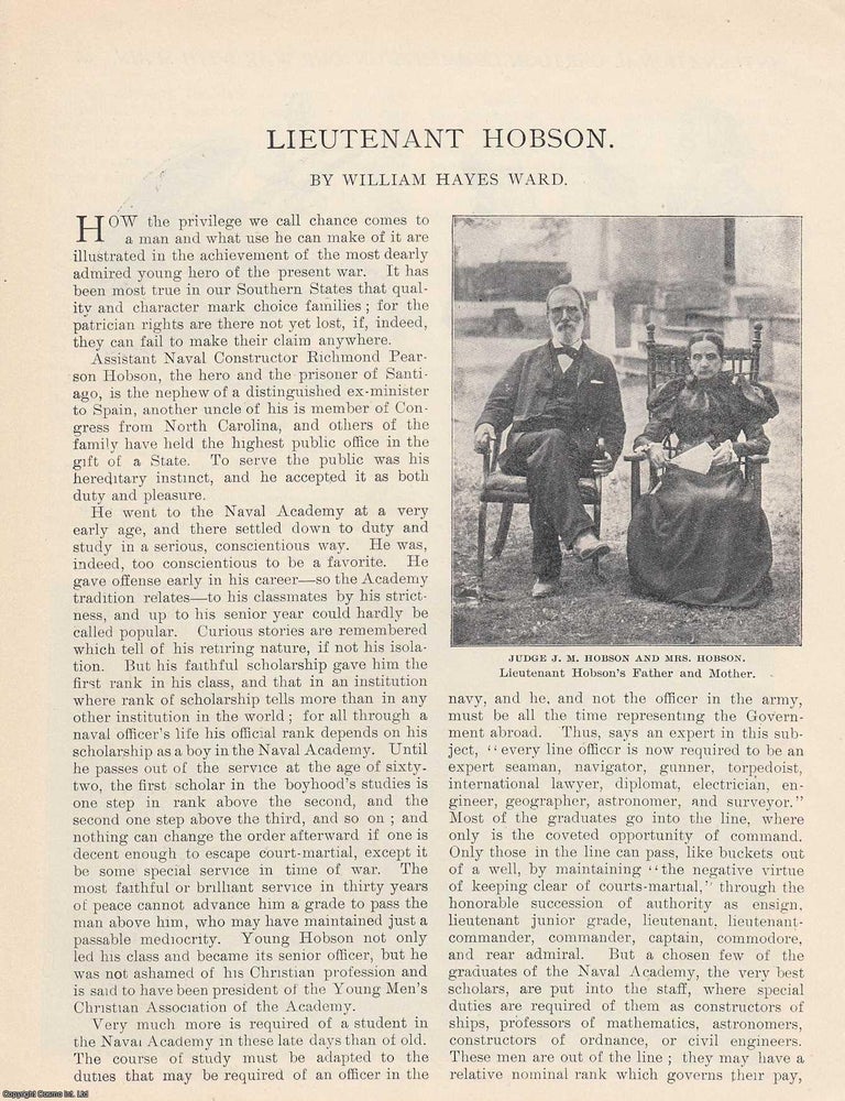 Item #418403 Lieutenant Hobson of Santiago: Heroism and Captivity in the Spanish-American War....
