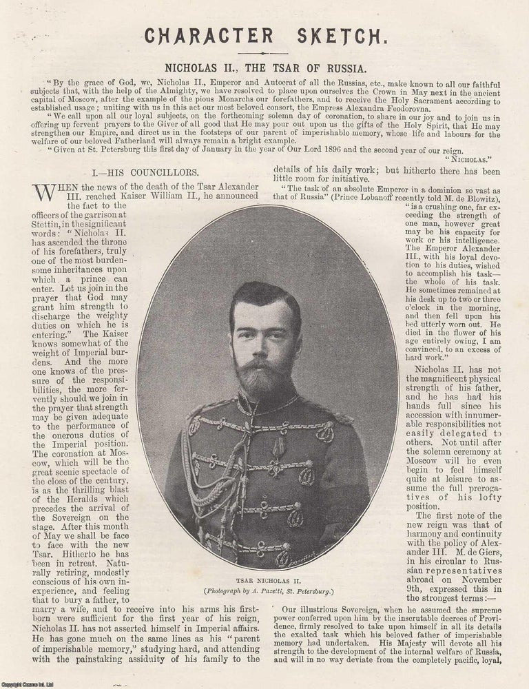Nicholas II of Russia: A Study of the Young Tsar and His Empire. Edited ...