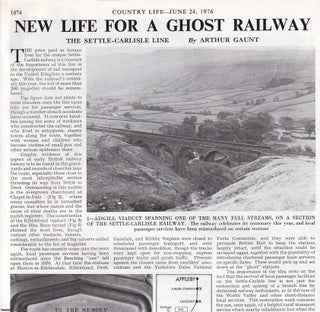 Item #418728 The Settle-Carlisle Line; New Life for a Ghost Railway. Several pictures and...