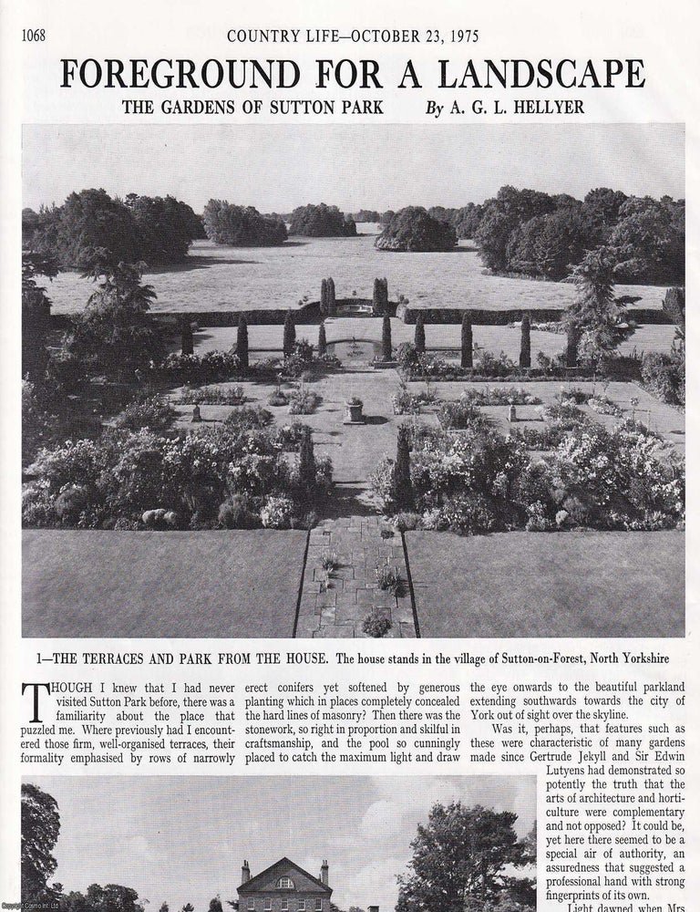 Item #418761 The Gardens of Sutton Park, North Yorkshire. Several pictures and accompanying text,...