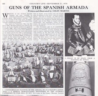 Item #418792 Guns of the Spanish Armada. Several pictures and accompanying text, removed from an...