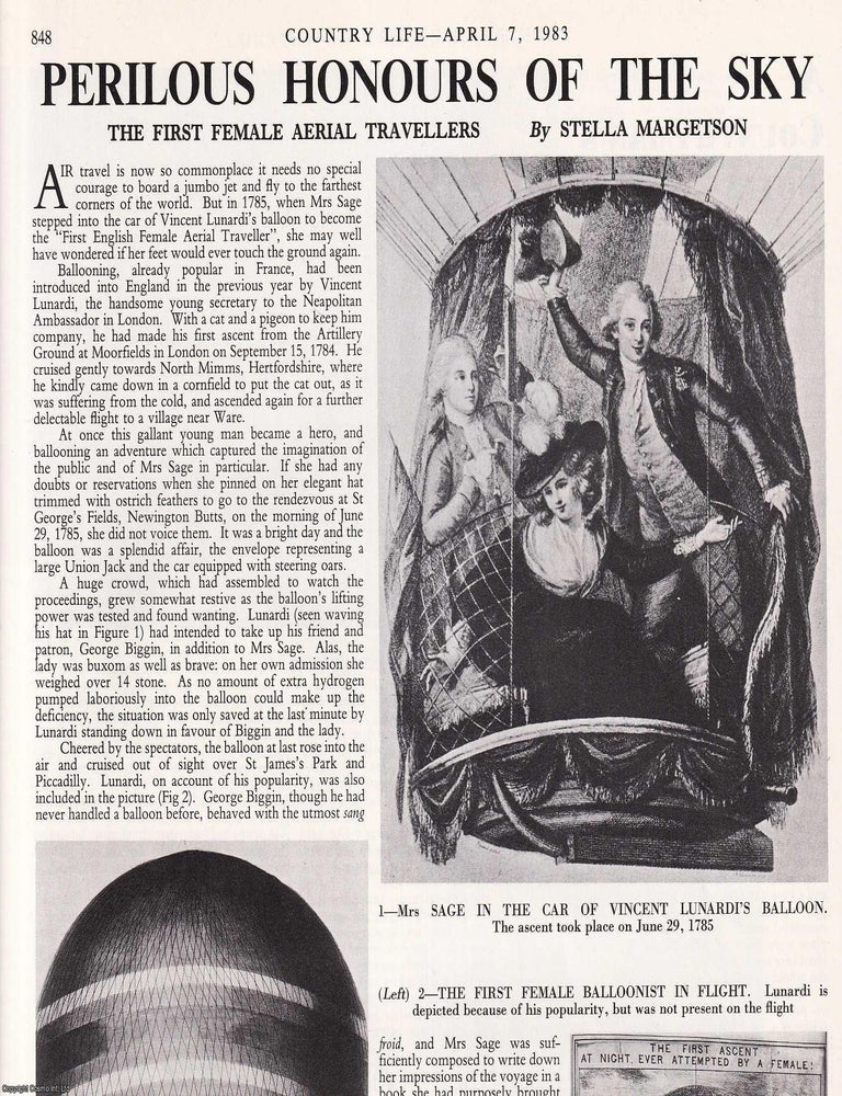 Item #418811 Balloon Flight: The First Female Aerial Travellers. Several pictures and...