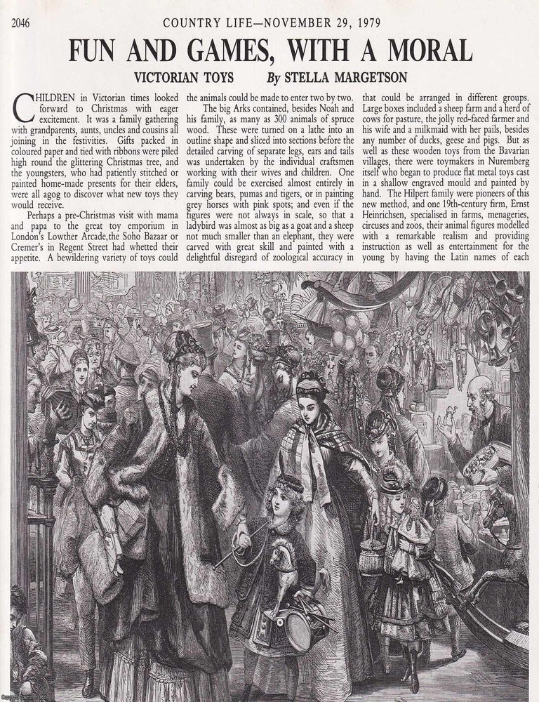 Item #418844 Victorian Toys. Several pictures and accompanying text, removed from an original...