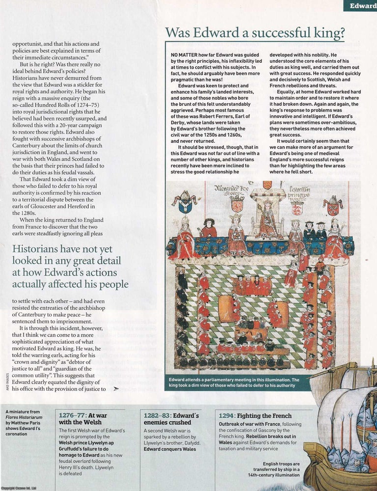 Item #418902 Edward I: Man of Principle or Grasping Opportunist? An original article from BBC...