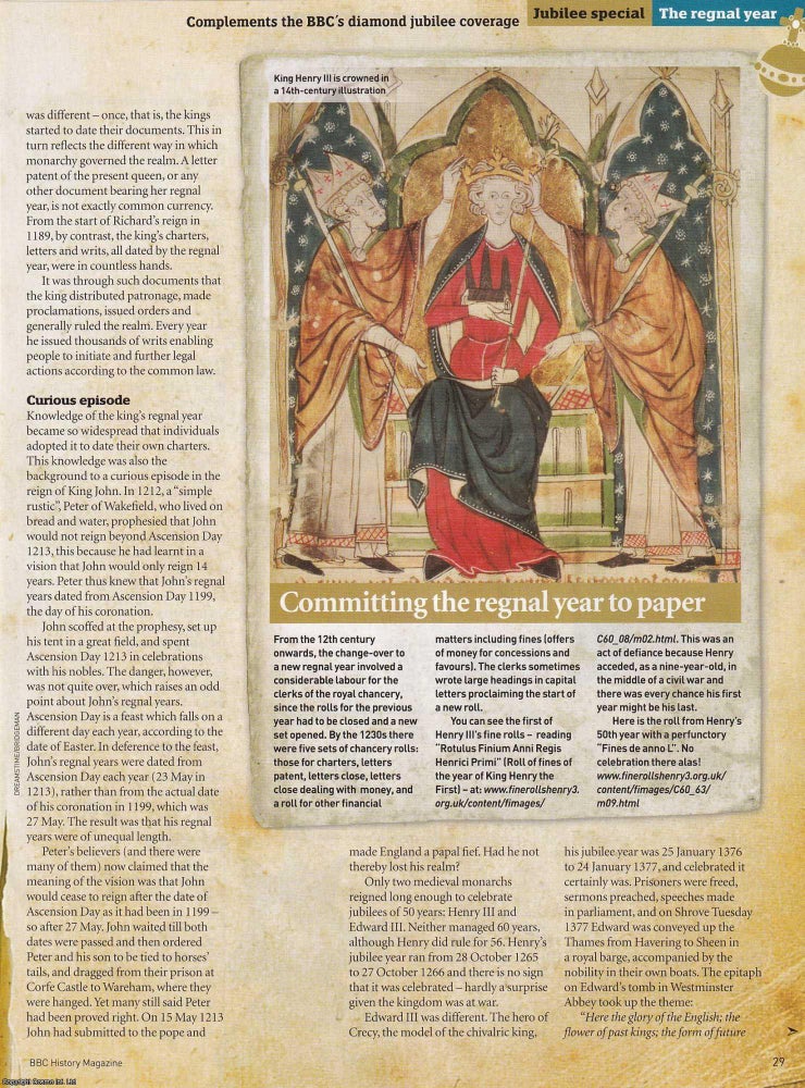 Item #418911 A Legacy of Lionheart: How Richard I Created the Notion of 'Regnal Years'....