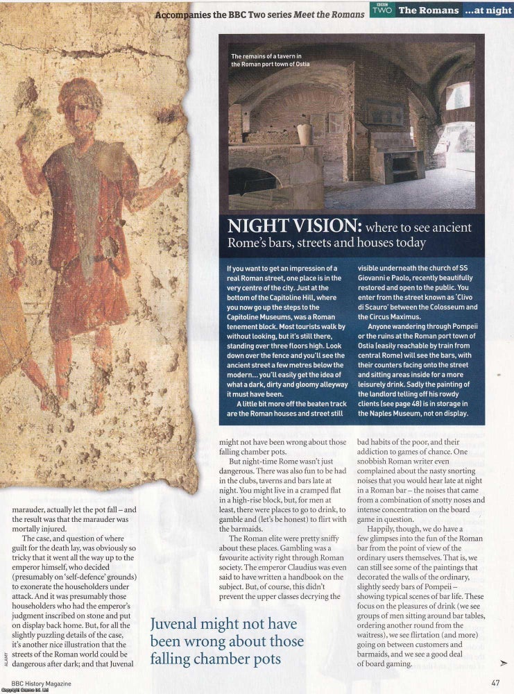 Item #418941 Ancient Rome after Dark. 5 pages, illustrated. An article printed in 2012, written...