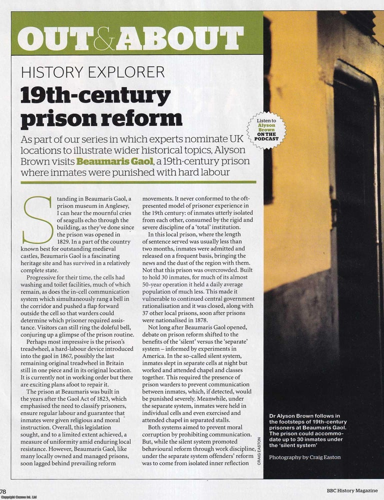 Item #419003 19th Century Prison Reform: Beaumaris and other Gaols. An original article from BBC...