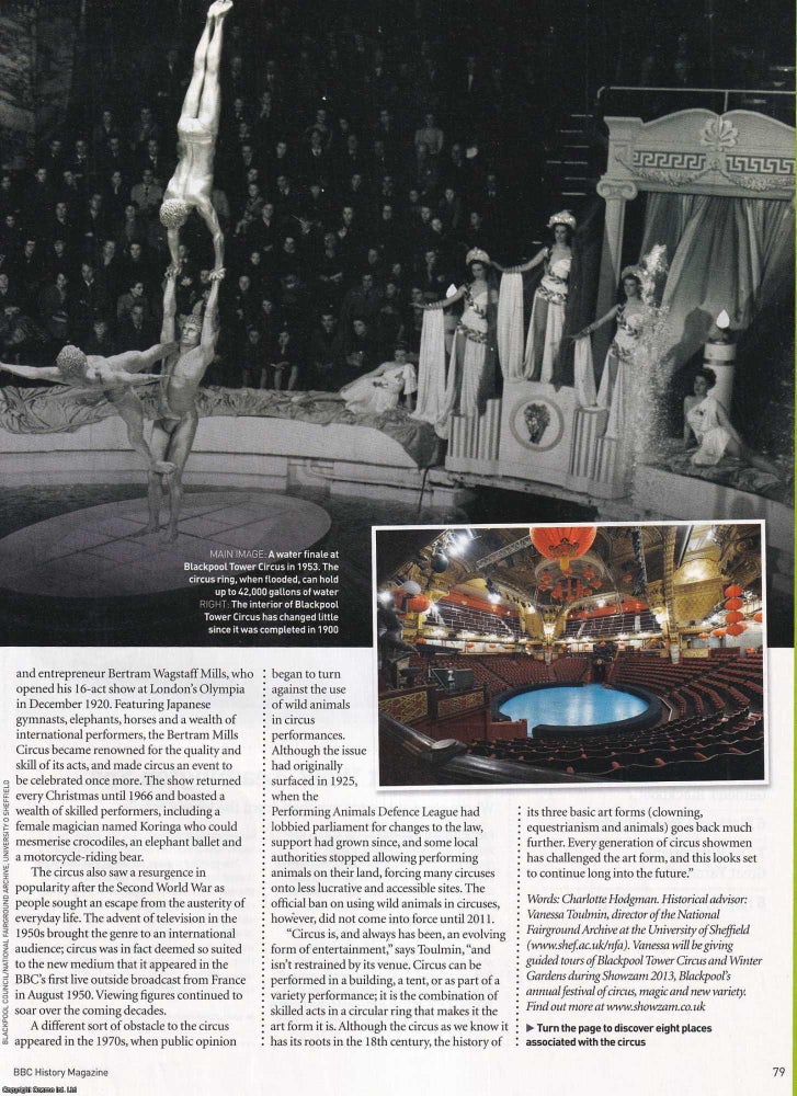 Item #419030 The Circus in Britain: Eight Places Related to the Development of the Circus in...