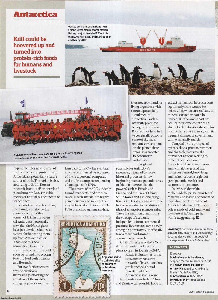Item #419031 Antarctica: The History behind a Race for Knowledge, Status and Resources. 3 pages,...