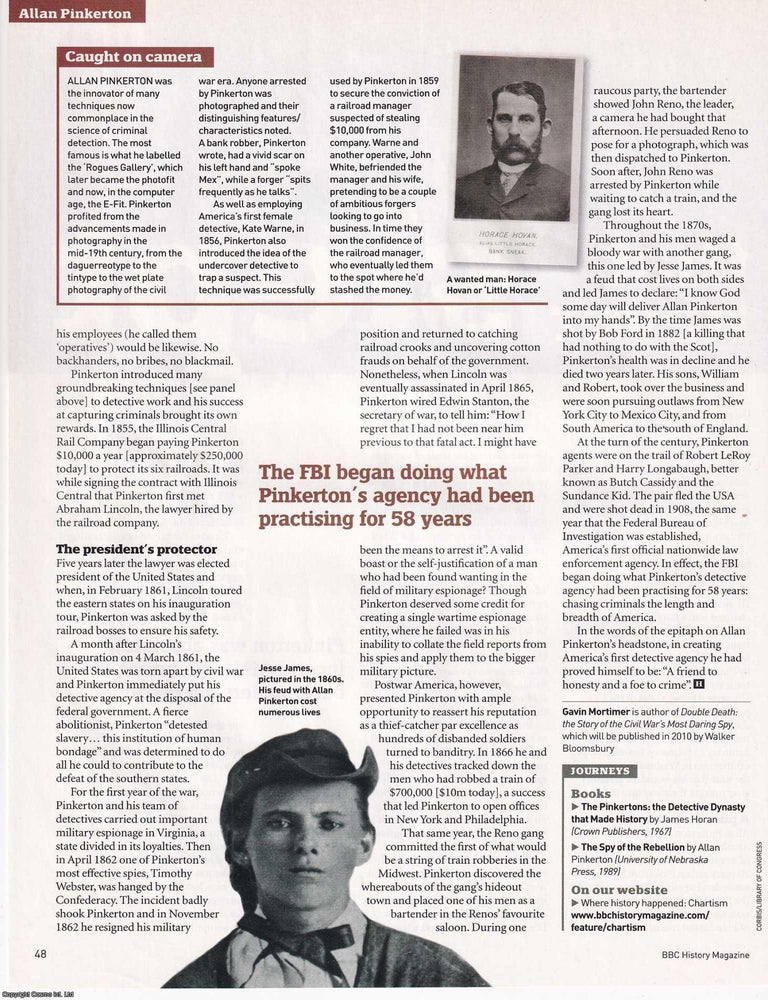 Item #419060 Allan Pinkerton (1819-1884), the Scottish Private Eye who changed the Face of...