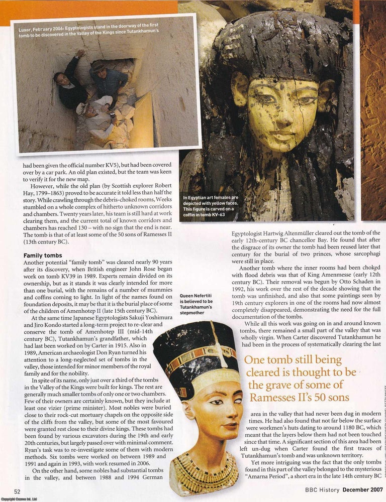 Item #419108 Discoveries in the Valley of the Kings since 1922. An original article from BBC...