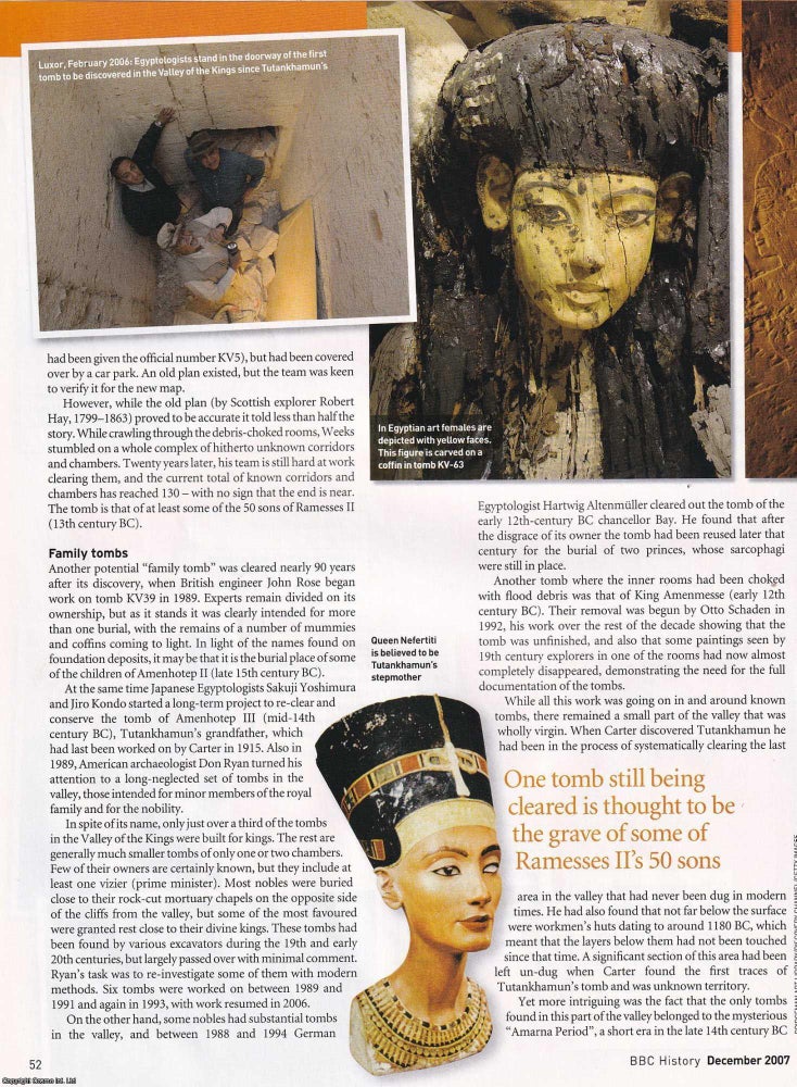 Item #419108 Discoveries in the Valley of the Kings since 1922. An original article from BBC...