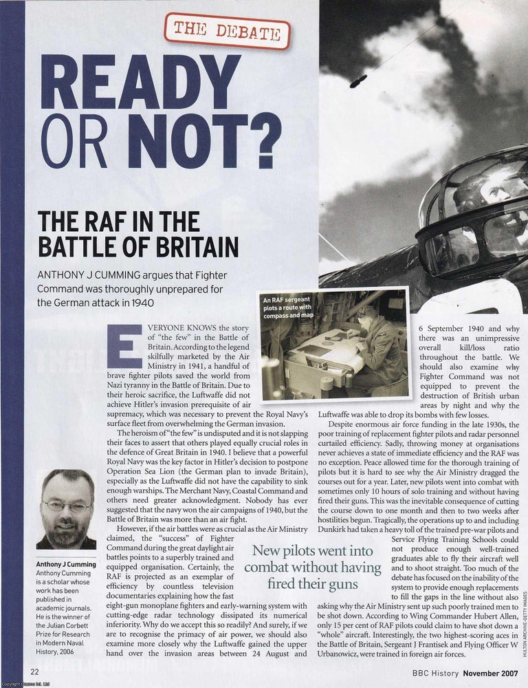 Item #419110 The RAF: Battle of Britain,Ready or Not? Debating whether Fighter Command was...