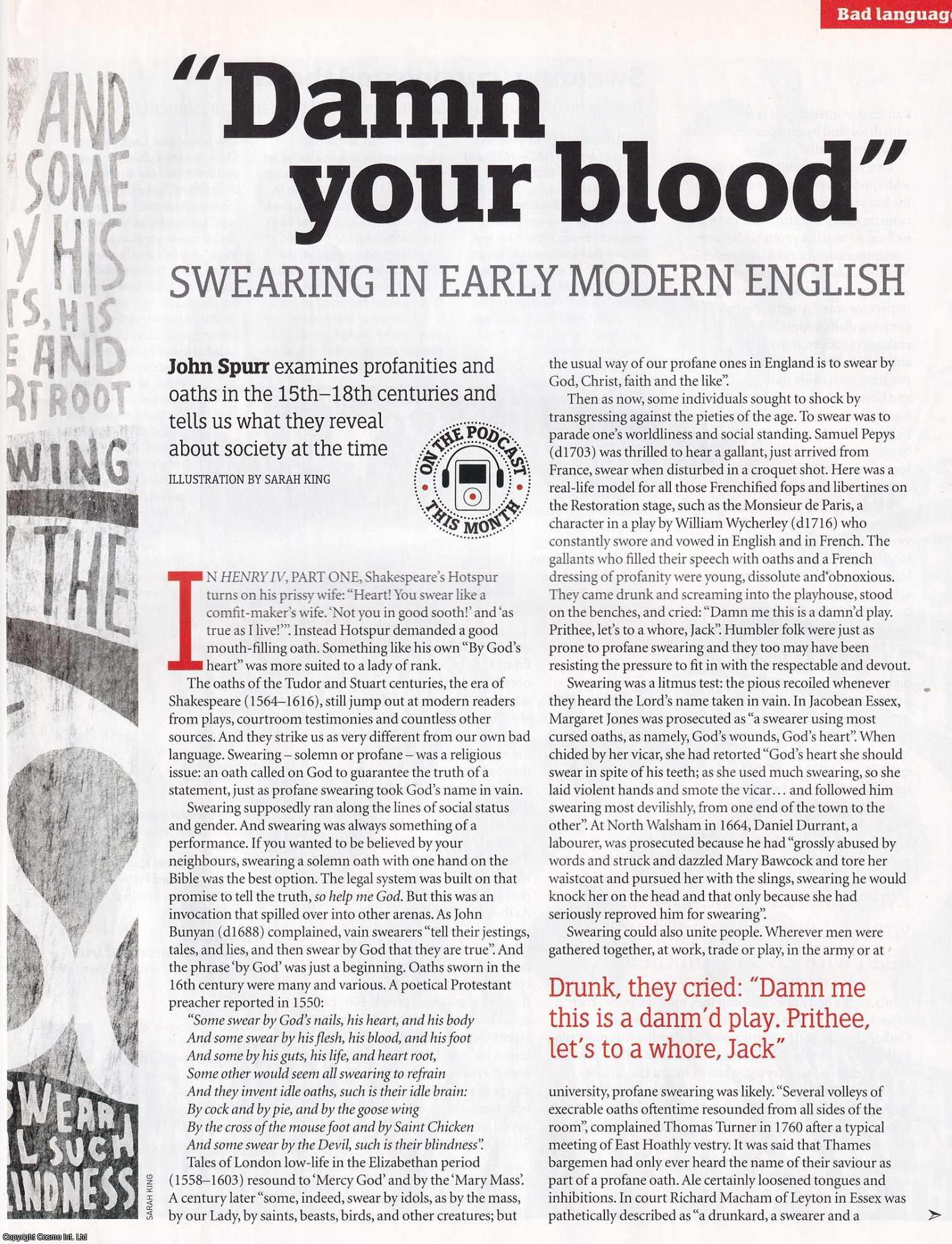 Damn Your Blood': Swearing in Early Modern English. Profanities and ...