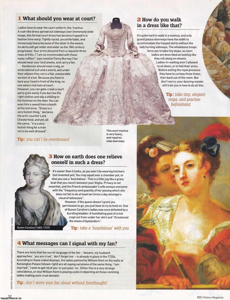 Item #419141 A Survival Manual for Georgian Courtiers. 3 pages, illustrated. An article printed...