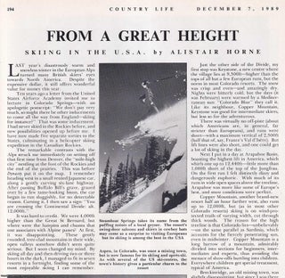 Item #419165 Skiing in the U.S.A: Colorado. Several pictures and accompanying text, removed from...