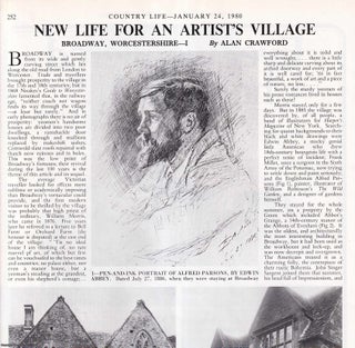 Item #419183 Broadway, Worcestershire: New Life for an Artists' Village. Several pictures and...