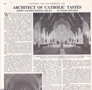 Item #419214 Joseph Aloysius Hansom (1803-1882): Architect of Catholic Tastes. Several pictures...
