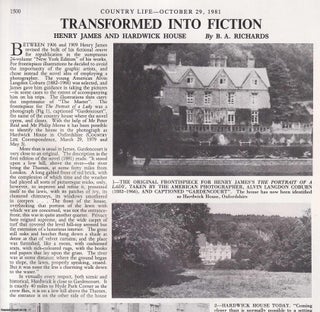 Item #419243 Henry James and Hardwick House, Oxfordshire. Several pictures and accompanying text,...