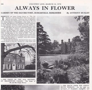 Item #419285 Garden of the Old Rectory, Burghfield, Berkshire. Several pictures and accompanying...