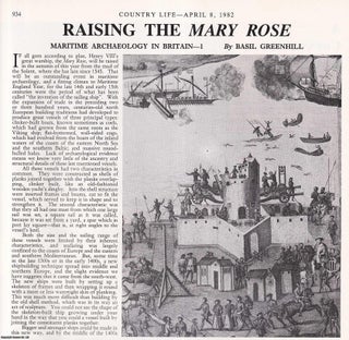 Item #419301 Maritime Archaeology in Britain: Raising the Mary Rose. Several pictures and...
