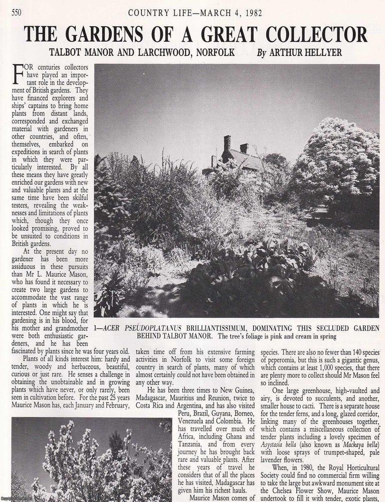 Item #419334 The Gardens of Talbot Manor and Larchwood, Norfolk. Several pictures and...