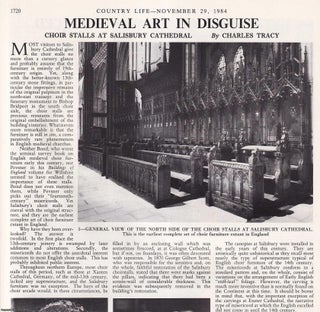Item #419343 Choir Stalls at Salisbury Cathedral: Medieval Art in Disguise. Several pictures and...