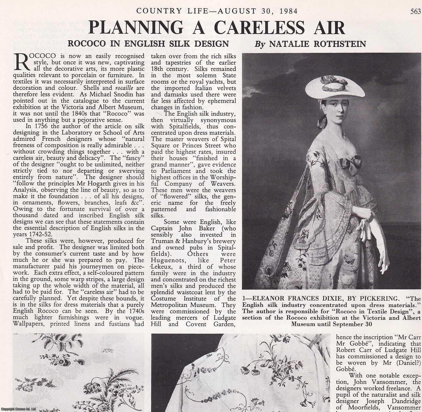 Rococo in English Silk Design. Several pictures and accompanying text ...