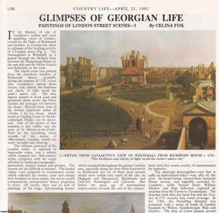 Item #419421 Glimpses of Georgian Life: Paintings of London Street Scenes. Several pictures and...