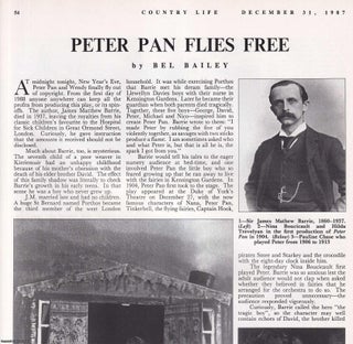 Item #419433 J.M. Barrie (1860-1937), and the Copyright to Peter Pan. Several pictures and...