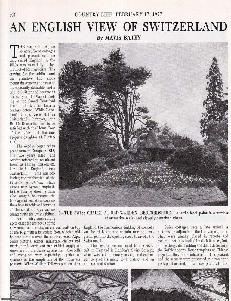 Item #419470 An English View of Switzerland. Several pictures and accompanying text, removed from...