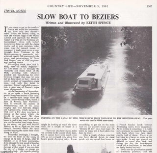 Item #419510 Slow Boat to Beziers: A Week on the Canal du Midi, between Toulouse and the...