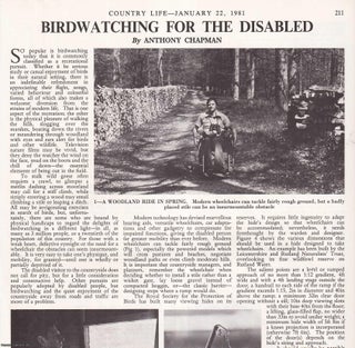 Item #419530 Birdwatching for People with Disabilities. Several pictures and accompanying text,...