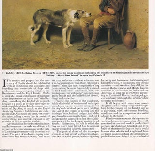Item #419725 A Dog's Life in Man's Company: The Dog in Art and History. Several pictures and...