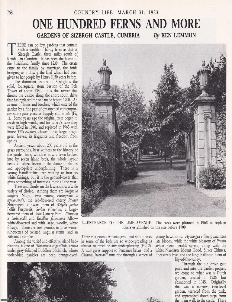 Item #419887 Gardens of Sizergh Castle, Cumbria. Several pictures and accompanying text, removed...