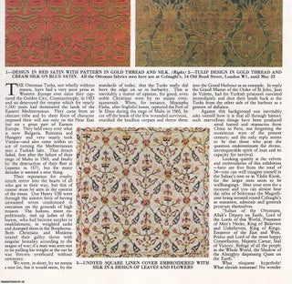 Item #419899 Turkish Textiles Exhibited at Colnaghi's, London. Several pictures and accompanying...